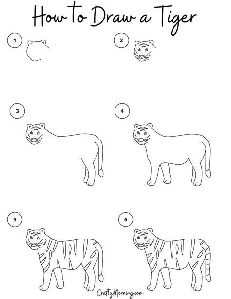 how to draw a tiger step by step|EASY Step by Step Guide for Drawing a Realistic Tiger.